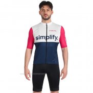 2022 Maillot Cyclisme Nalini Bleu Rose Manches Courtes et Cuissard