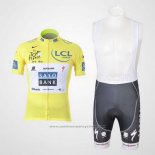 2010 Maillot Cyclisme Saxobank Lider Jaune Manches Courtes et Cuissard