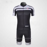 2011 Maillot Cyclisme Giordana Blanc et Noir Manches Courtes et Cuissard