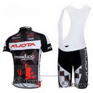 2011 Maillot Cyclisme Kuota Noir et Blanc Manches Courtes et Cuissard