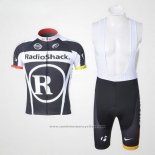 2011 Maillot Cyclisme Radioshack Noir et Blanc Manches Courtes et Cuissard