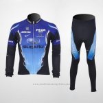 2011 Maillot Cyclisme Subaru Azur et Noir Manches Longues et Cuissard Pantaloni