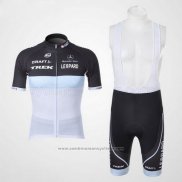 2011 Maillot Cyclisme Trek Leqpard Azur et Noir Manches Courtes et Cuissard