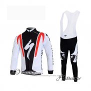 2012 Maillot Cyclisme Specialized Manches Longues Noir et Rouge