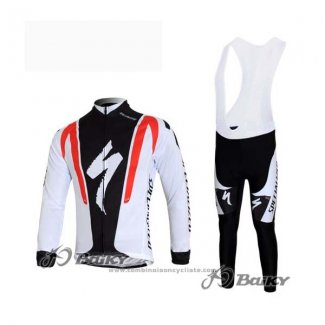 2012 Maillot Cyclisme Specialized Manches Longues Noir et Rouge