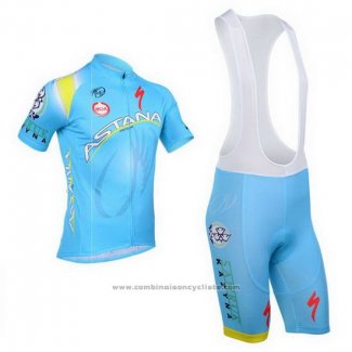 2013 Maillot Cyclisme Astana Azur Manches Courtes et Cuissard