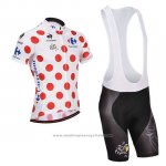 2014 Maillot Cyclisme Tour de France Blanc et Rouge Manches Courtes et Cuissard