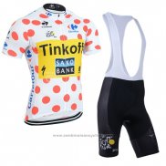 2014 Maillot Cyclisme Tour de France Saxobank Lider Blanc et Rouge Manches Courtes et Cuissard