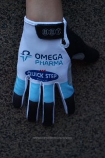 2014 Quick Step Gants Doigts Longs Ciclismo Blanc