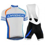 2015 Maillot Cyclisme Orbea Azur et Blanc Manches Courtes et Cuissard