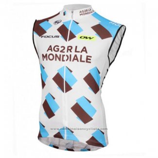 2016 Gilet Coupe-vent Ag2rla Blanc et Bleu