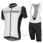 2016 Maillot Cyclisme Nalini Blanc et Noir Manches Courtes et Cuissard