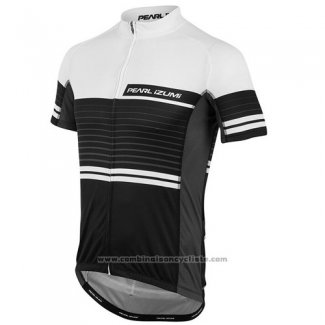 2016 Maillot Cyclisme Pearl Izumi Noir et Blanc Manches Courtes et Cuissard