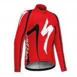 2016 Maillot Cyclisme Specialized Blanc Rouge Manches Longues et Cuissard