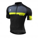 2016 Maillot Cyclisme Specialized Jaune et Noir Manches Courtes et Cuissard