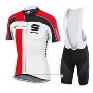 2016 Maillot Cyclisme Sportful Rouge et Blanc Manches Courtes et Cuissard