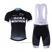 2017 Maillot Cyclisme Bora Profond Noir Manches Courtes et Cuissard