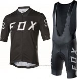 2017 Maillot Cyclisme Fox Ascent Comp Noir Manches Courtes et Cuissard