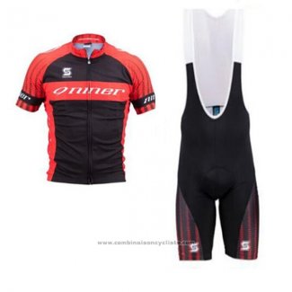 2017 Maillot Cyclisme Niner Rouge Manches Courtes et Cuissard