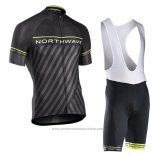 2017 Maillot Cyclisme Northwave Noir et Vert Manches Courtes et Cuissard