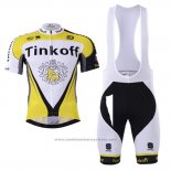 2017 Maillot Cyclisme Tinkoff Jaune Manches Courtes et Cuissard