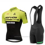 2018 Maillot Cyclisme Cervelo Vert et Noir Manches Courtes et Cuissard