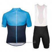 2018 Maillot Cyclisme POC Essential XC Bleu et Noir Manches Courtes et Cuissard