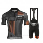 2019 Maillot Cyclisme Lungo Ao Noir Orange Manches Courtes et Cuissard