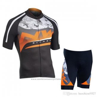 2019 Maillot Cyclisme Northwave Argent Orange Noir Manches Courtes et Cuissard