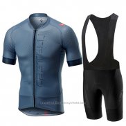 2019 Maillot Cyclisme Castelli Climber's 2.0 Gris Bleu Manches Courtes et Cuissard