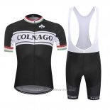 2019 Maillot Cyclisme Colnago Blanc Noir Manches Courtes et Cuissard