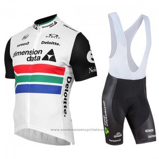 2019 Maillot Cyclisme Dimension Data Champion Afrique Du Sud Manches Courtes et Cuissard