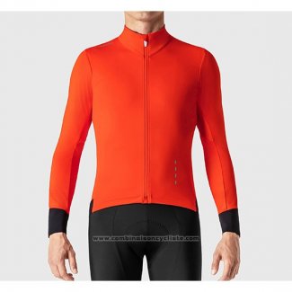 2019 Maillot Cyclisme La Passione Rouge Noir Manches Longues et Cuissard