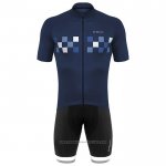 2020 Maillot Cyclisme De Marchi Profond Bleu Manches Courtes et Cuissard