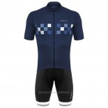 2020 Maillot Cyclisme De Marchi Profond Bleu Manches Courtes et Cuissard