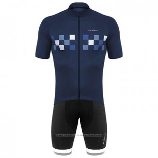 2020 Maillot Cyclisme De Marchi Profond Bleu Manches Courtes et Cuissard