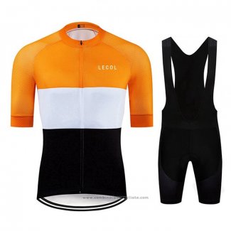 2020 Maillot Cyclisme Le Col Noir Blanc Jaune Manches Courtes et Cuissard