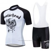 2020 Maillot Cyclisme Lemmy Noir Blanc Manches Courtes et Cuissard