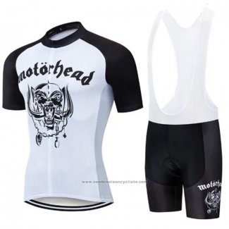 2020 Maillot Cyclisme Lemmy Noir Blanc Manches Courtes et Cuissard