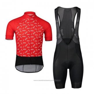 2020 Maillot Cyclisme POC Rouge Noir Manches Courtes et Cuissard