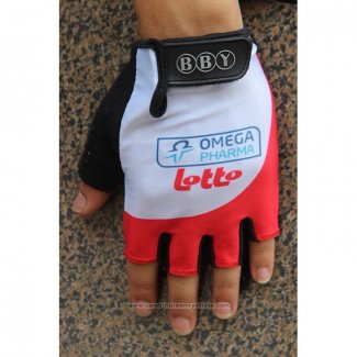 2020 Omega Pharma Lotto Gants Ete Cyclisme Blanc Rouge