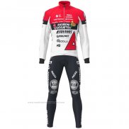 2021 Maillot Cyclisme Androni Giocattoli Blanc Rouge Manches Longues et Cuissard