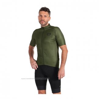 2022 Maillot Cyclisme Gore Vert Manches Courtes et Cuissard