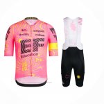 2024 Maillot Cyclisme EF Education Rose Manches Courtes et Cuissard