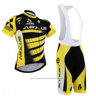 Maillot Cyclisme To The Fore Jaune et Noir Manches Courtes et Cuissard