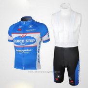 2010 Maillot Cyclisme Quick Step Floor Azur Manches Courtes et Cuissard