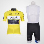 2011 Maillot Cyclisme Garmin Lider Jaune Manches Courtes et Cuissard