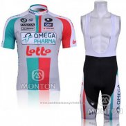 2011 Maillot Cyclisme Omega Pharma Lotto Beige Manches Courtes et Cuissard