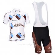 2013 Maillot Cyclisme Ag2rla Marron Manches Courtes et Cuissard