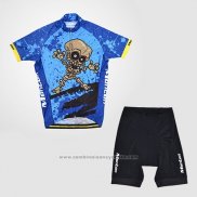 2014 Maillot Cyclisme Monton Bleu Manches Courtes et Cuissard